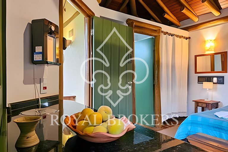 Chalé p/ família com lareira, sauna e piscina