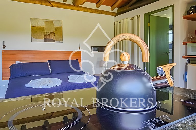 Chalé romântico c/ hidro, lareira, sauna e piscina