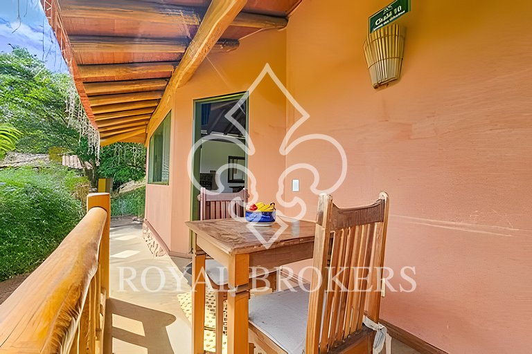 Chalé romântico c/ hidro, lareira, sauna e piscina