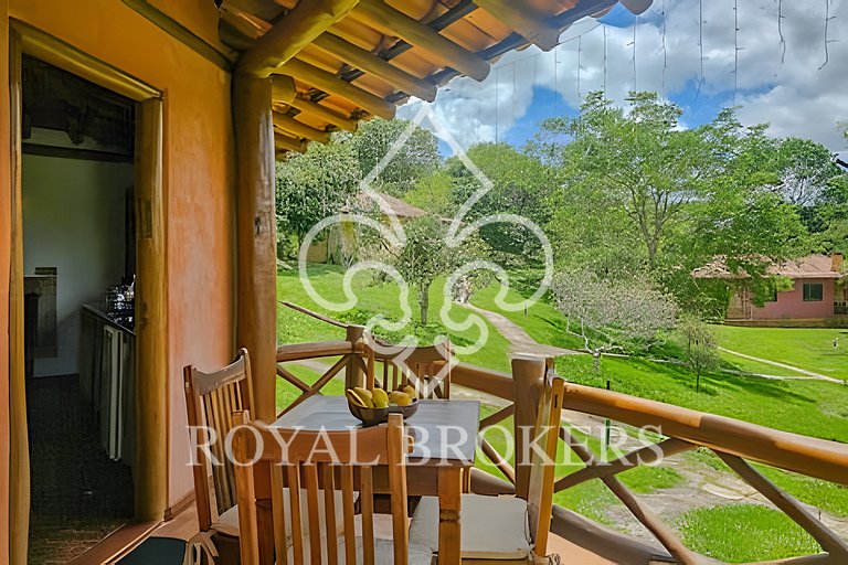 Chalé na serra, com lareira, sauna e piscina