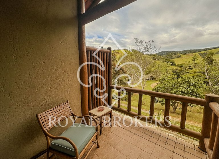 Chalé p/ casal com lareira, sauna e piscina